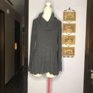 Gray cowl neck sweater